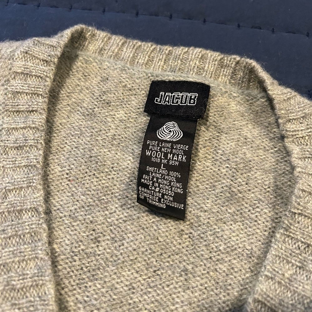 Vintage Wool Cardigan Sweater - Picture 2 of 3
